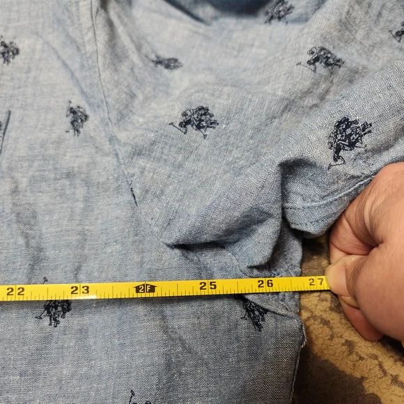 U.S. Polo Assn. Light Blue Casual Shirt with Navy Accents - Picture 5 of 9